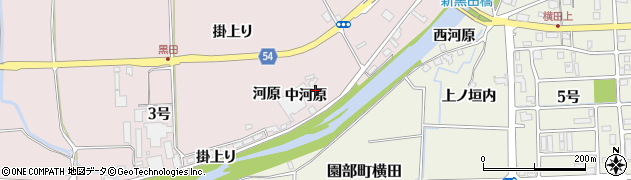 京都府南丹市園部町黒田中河原周辺の地図