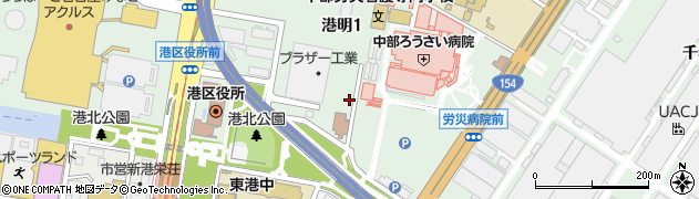 名古屋市役所緑政土木局　港明自転車等保管場所周辺の地図