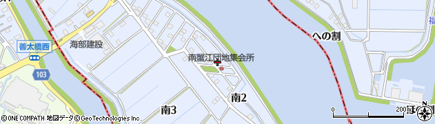 愛知県蟹江町（海部郡）鍋蓋新田（リノ割）周辺の地図