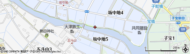 愛知県弥富市坂中地町大崎周辺の地図