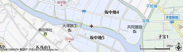 愛知県弥富市坂中地町（大崎）周辺の地図