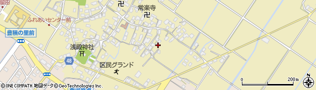 滋賀県野洲市比留田64周辺の地図