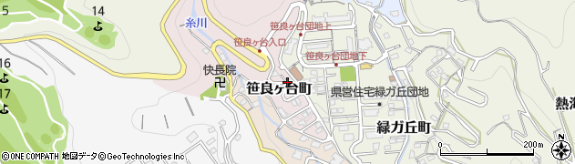 静岡県熱海市笹良ヶ台町4周辺の地図