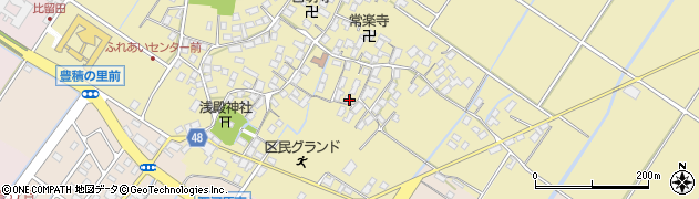 滋賀県野洲市比留田49周辺の地図