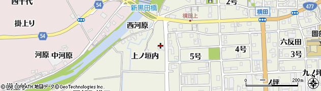 京都府南丹市園部町横田（上ノ垣内）周辺の地図