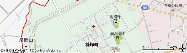 滋賀県東近江市糠塚町周辺の地図