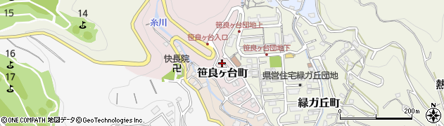 静岡県熱海市笹良ヶ台町周辺の地図
