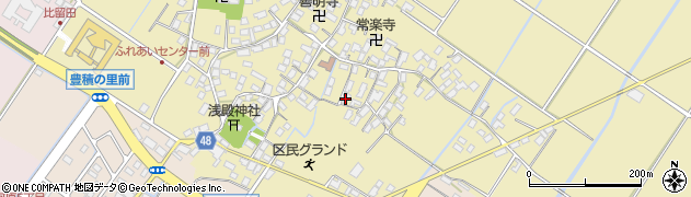 滋賀県野洲市比留田50周辺の地図