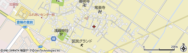 滋賀県野洲市比留田56周辺の地図