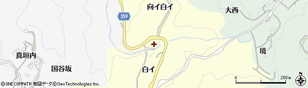 愛知県豊田市国谷町（向イ白イ）周辺の地図