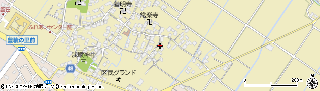 滋賀県野洲市比留田67周辺の地図