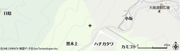 愛知県豊田市則定町（黒木上）周辺の地図