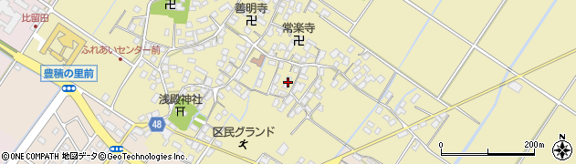 滋賀県野洲市比留田58周辺の地図