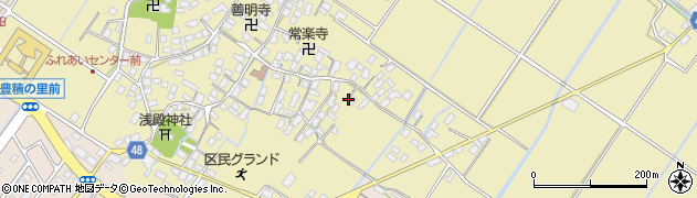 滋賀県野洲市比留田69周辺の地図
