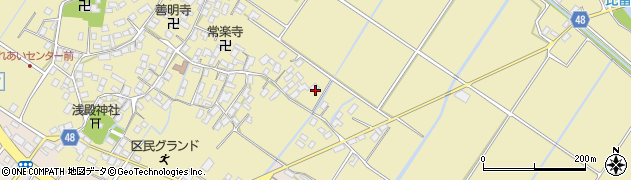 滋賀県野洲市比留田105周辺の地図