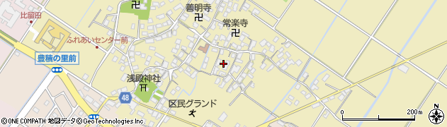 滋賀県野洲市比留田57周辺の地図