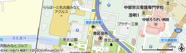 港区役所前周辺の地図