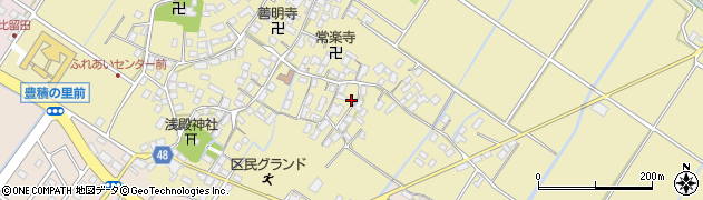 滋賀県野洲市比留田73周辺の地図