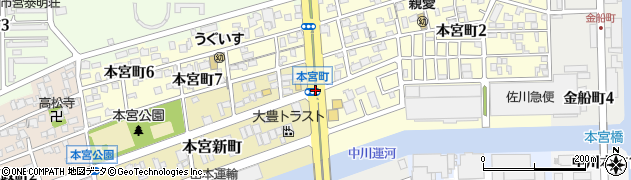 本宮町周辺の地図