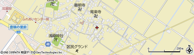 滋賀県野洲市比留田74周辺の地図