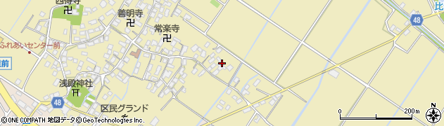 滋賀県野洲市比留田104周辺の地図