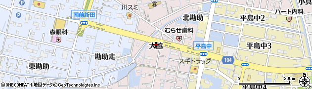 愛知県弥富市平島町大脇周辺の地図