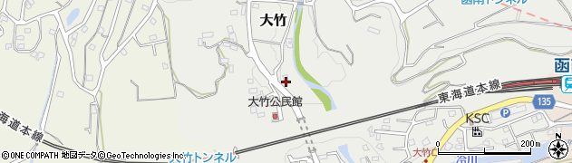 静岡県函南町（田方郡）大竹周辺の地図