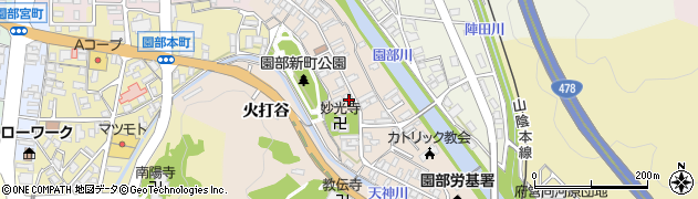 京都府南丹市園部町新町周辺の地図