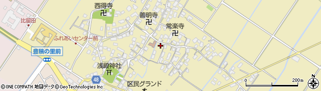 滋賀県野洲市比留田80周辺の地図