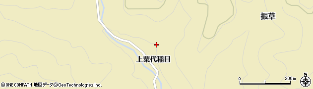 愛知県東栄町（北設楽郡）振草（上粟代稲目平）周辺の地図