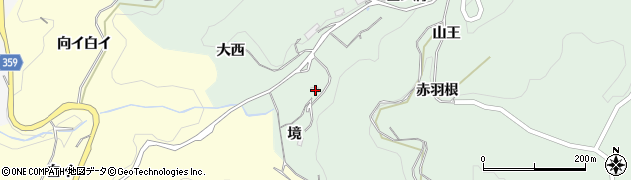 愛知県豊田市野林町（境）周辺の地図
