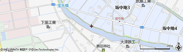 愛知県弥富市坂中地町（扇割）周辺の地図