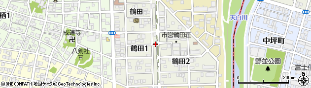 愛知県名古屋市南区鶴田周辺の地図