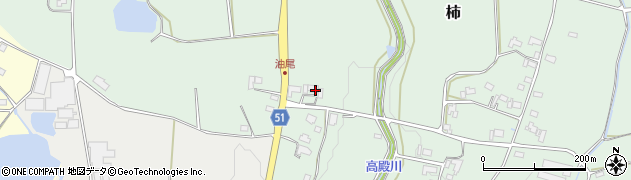岡山県勝田郡奈義町柿376周辺の地図