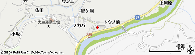 愛知県豊田市東大島町トウノ前周辺の地図