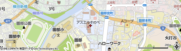 京都府南丹市園部町上本町南周辺の地図