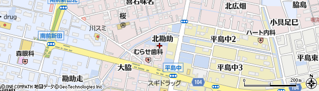 愛知県弥富市平島町（北勘助）周辺の地図