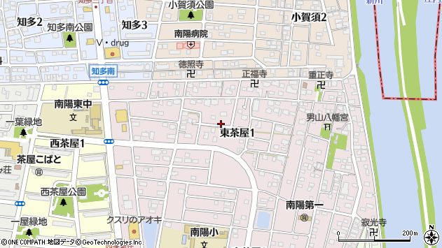 〒455-0851 愛知県名古屋市港区東茶屋の地図