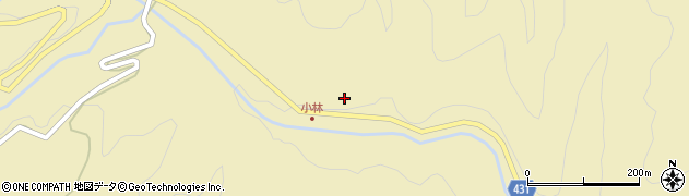 愛知県北設楽郡東栄町振草小林下日向周辺の地図
