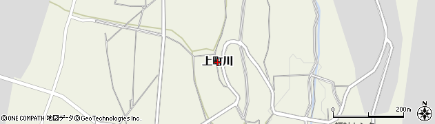 岡山県奈義町（勝田郡）上町川周辺の地図