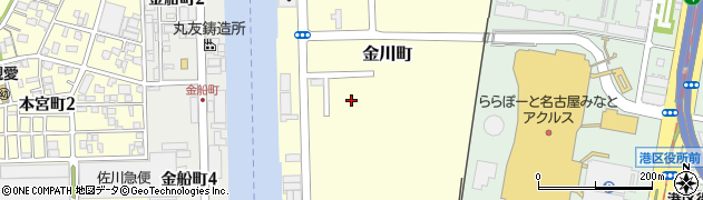 愛知県名古屋市港区金川町周辺の地図