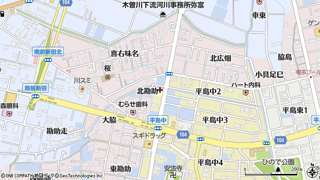 〒498-0033 愛知県弥富市平島西の地図