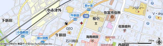 愛知県弥富市前ケ須町北本田周辺の地図