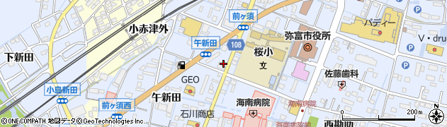 愛知県弥富市前ケ須町（北本田）周辺の地図