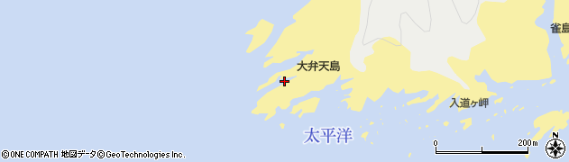 大弁天島周辺の地図