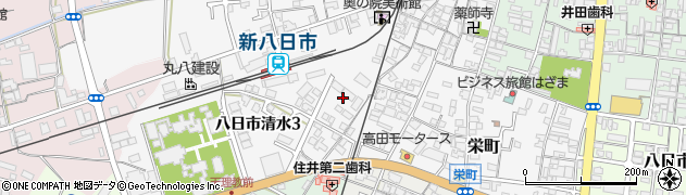 滋賀県東近江市八日市清水3丁目周辺の地図