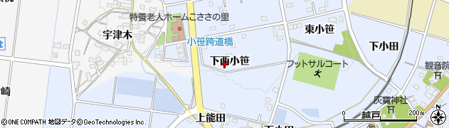愛知県豊田市越戸町下西小笹82周辺の地図