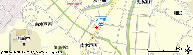 愛知県東郷町（愛知郡）諸輪（北木戸西）周辺の地図