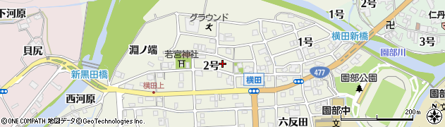 京都府南丹市園部町横田（２号）周辺の地図