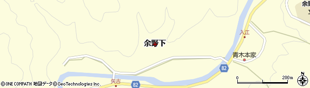 岡山県真庭市余野下周辺の地図